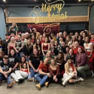 Christmas party group photo